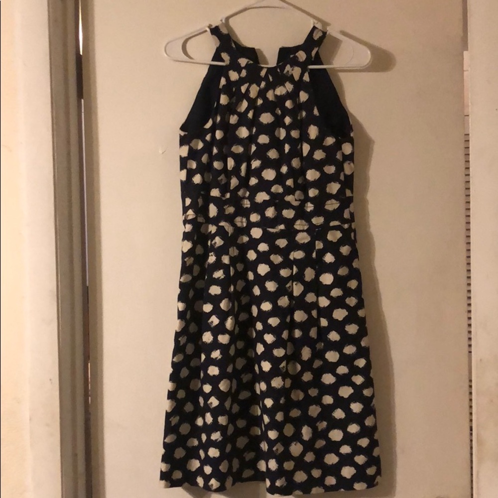 Dark navy and white Loft dress 2p